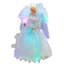 Fiber Optic Color-Changing Angel With Dove Christmas Tree Topper - 12" - White