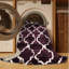 Tapis brun treillis lavable à la machine-1676180223