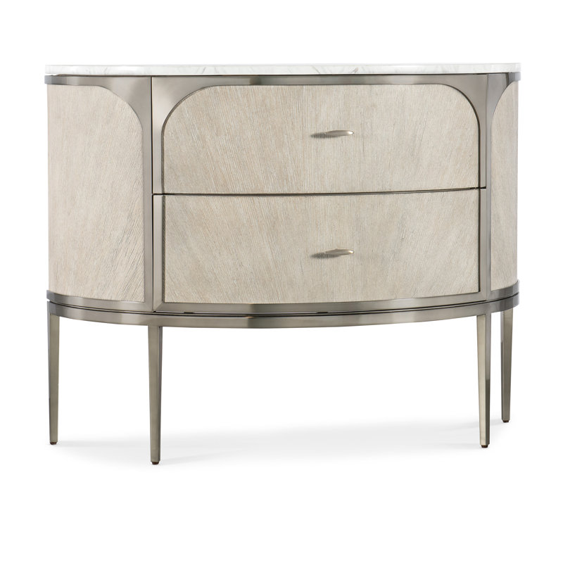 Modern Mood 2 - Drawer Nightstand, Light Wood/Diamond