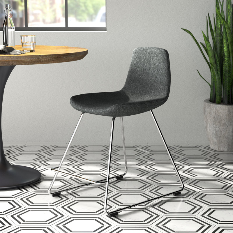 Pera Upholstered Counter Stool with Metal Frame, Counter Stool (24" Seat Height)