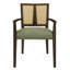Ensemble de 2 chaises de salle à manger (brun foncé et vert)-328917516-328917518