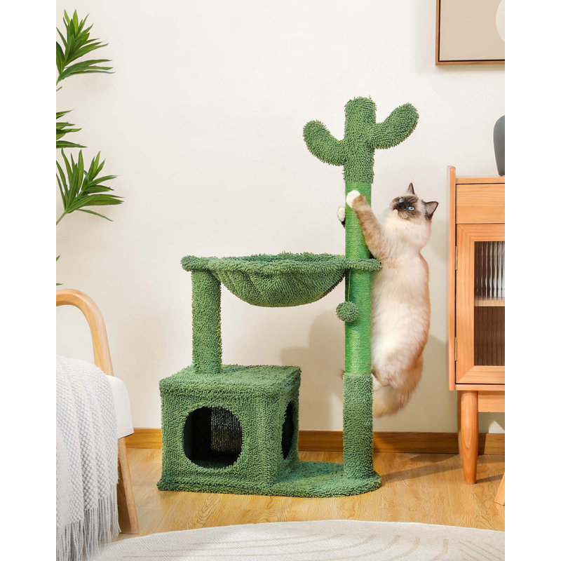 Arbre à chat Cactus avec perchoir hamac, poteau à griffer