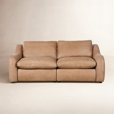 Tallulah 83" Genuine Leather Reclining Sofa