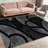 Black Grey Abstract carpet-easy to clean, machine-washable, soft and comfortable; suitable for door mats, kitchens, living rooms, bedrooms, corridors, and laundry areas. Easy to clean, durable carpet for home decoration.-737266437