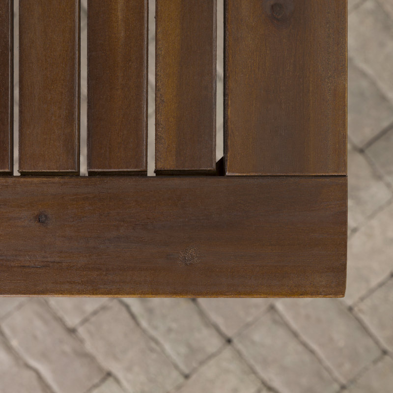 Table de salle à manger en bois d'acacia Alfonsi, Marron foncé