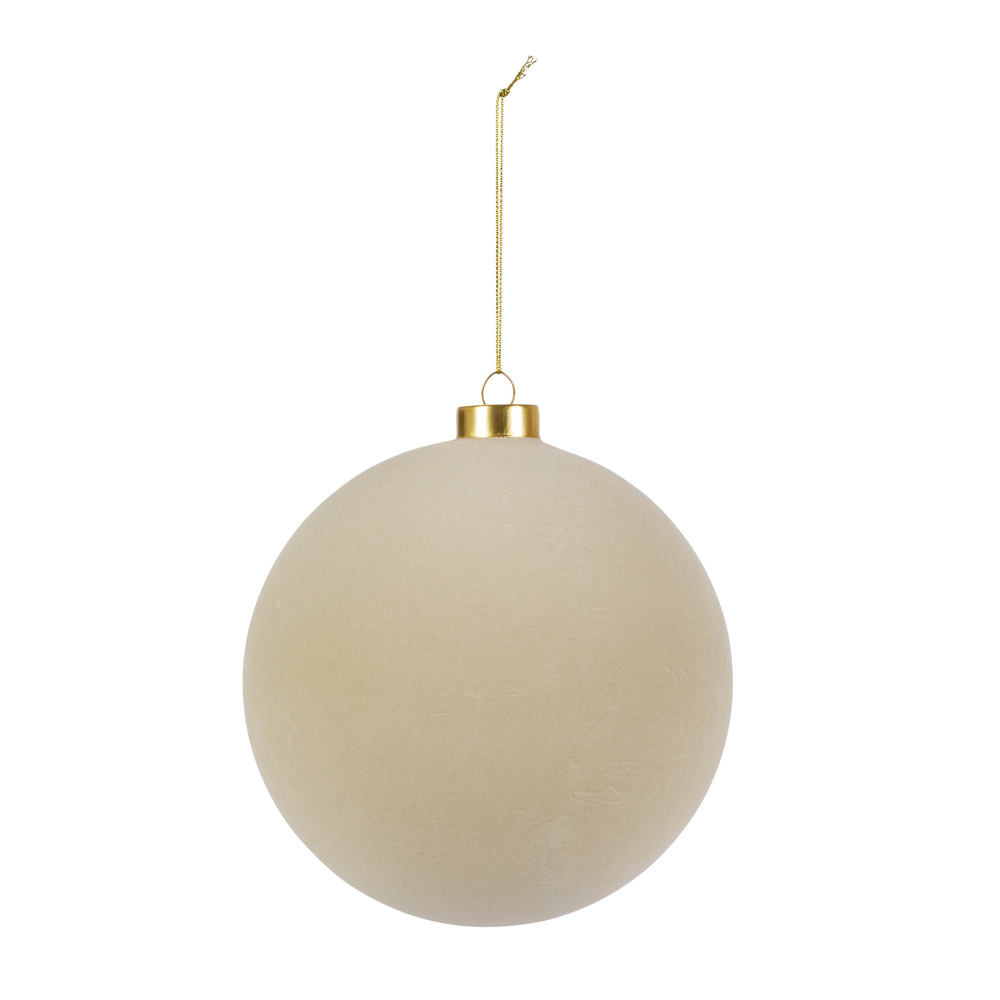 Sage Flocked Ornament, 4.75" _x000D_, Green, 5"H x 4.75"W x 4.75"D