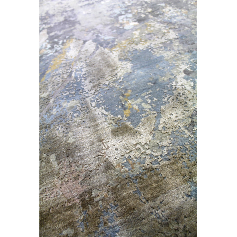 Tapis unique nouvel âge 8 pi x 10 pi 1 po Dorado en bleu / gris / brun