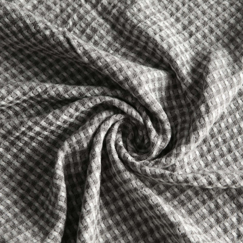 Jeté en rayonne Waffle Weave - Couverture légère et respirante toutes saisons pour canapé ou lit, L 60 po x L 80 po, Gris