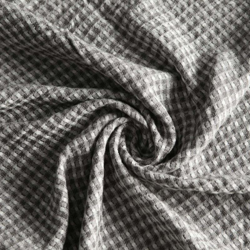 Waffle Rayon From  Blanket, 80" W x 90" L, Gray