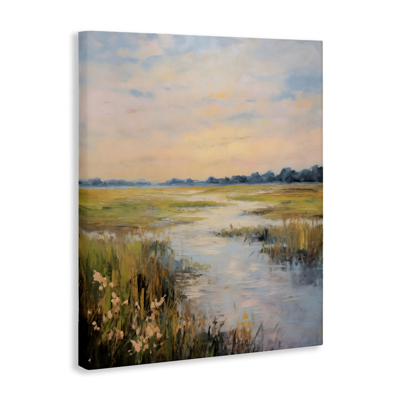 Toile Summer Marsh Stream, conception par Creative Studio, H 20 po x l 16 po