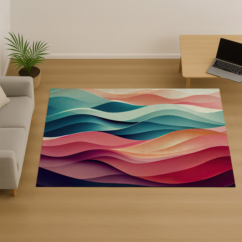 Geometric Area Rug, Runner 70 x 140 cm