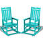 Ensemble de 2 chaises berçantes d'extérieur Hdpe-821586051