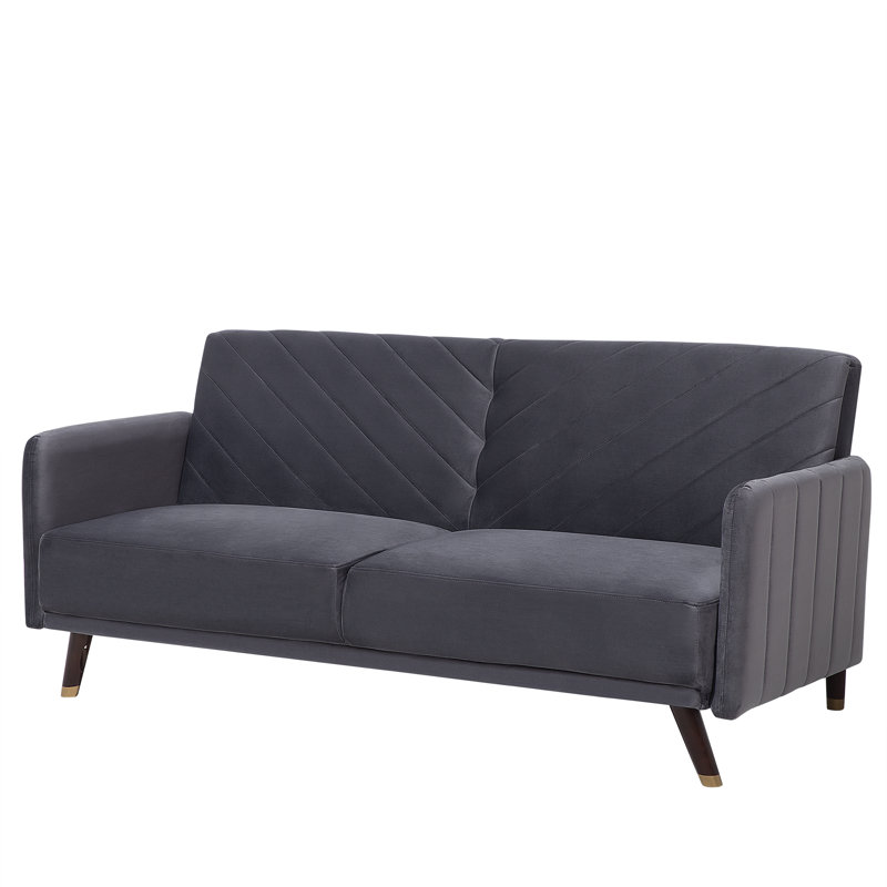 Sinead 3 Seater Velvet Sleeper, Grey