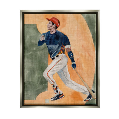 Peinture de baseball par Melissa Wang - peinture à cadre flottant