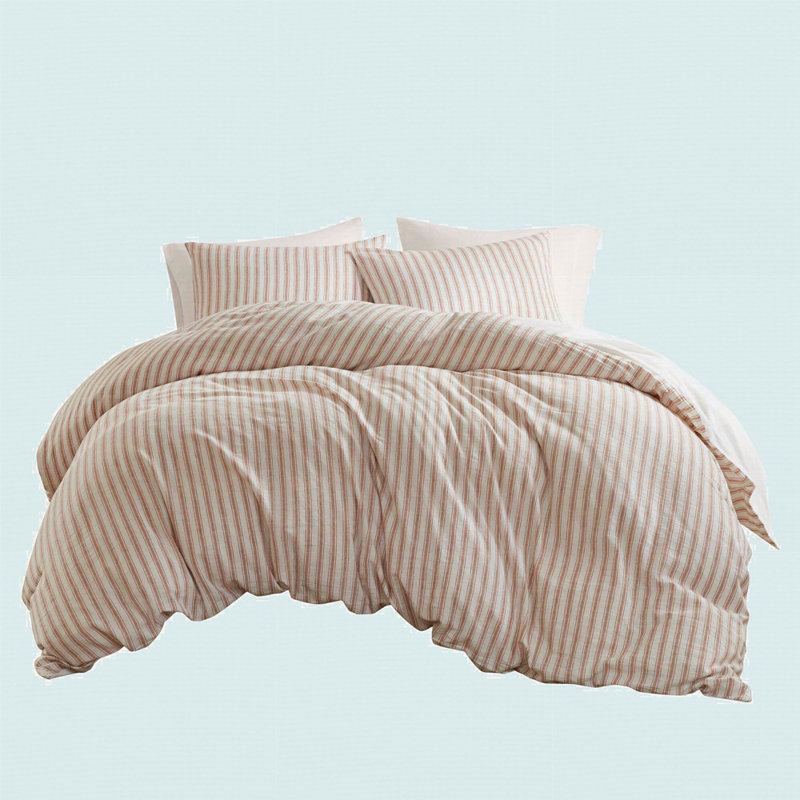 3 PCS Duvet Set, King Duvet Cover + 2 Additional Pieces, Terracotta