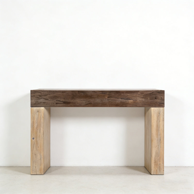 Retro Minimalist Console Table, 34.65" H x 39.37" W x 13.78" D