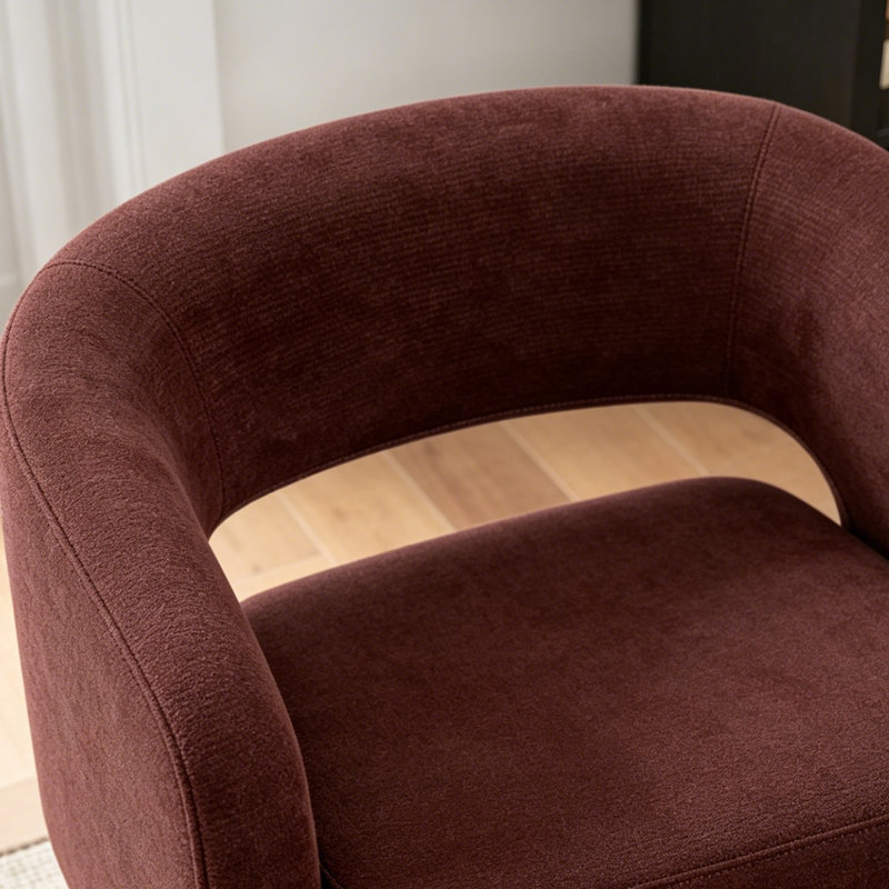 Fauteuil demi-tonneau pivotant Modern, Rouge