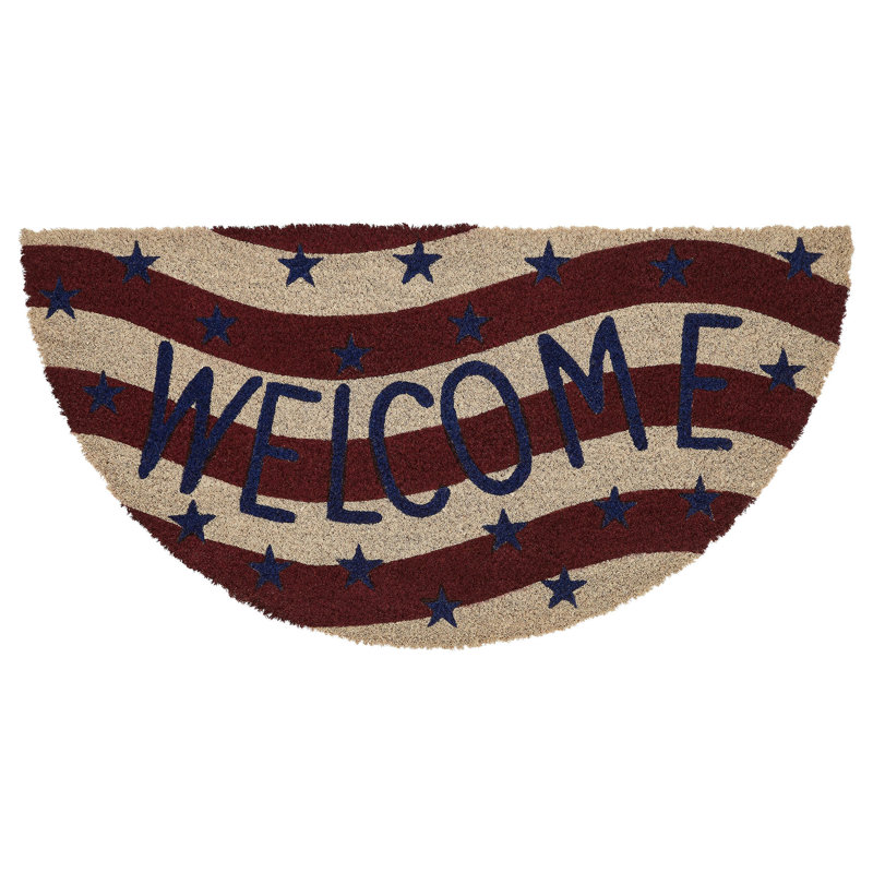 Tapis festif en demi-cercle 16,5 x 33 po