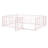 Full Size Metal Floor Bed Frame for Kids with Fence & Door, Durable Sturdy Bed, Easy Assembly, Pink-118614491-118614486