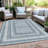 Machine Washable Indoor/Outdoor Xhevrie Denim Rug-1298755616