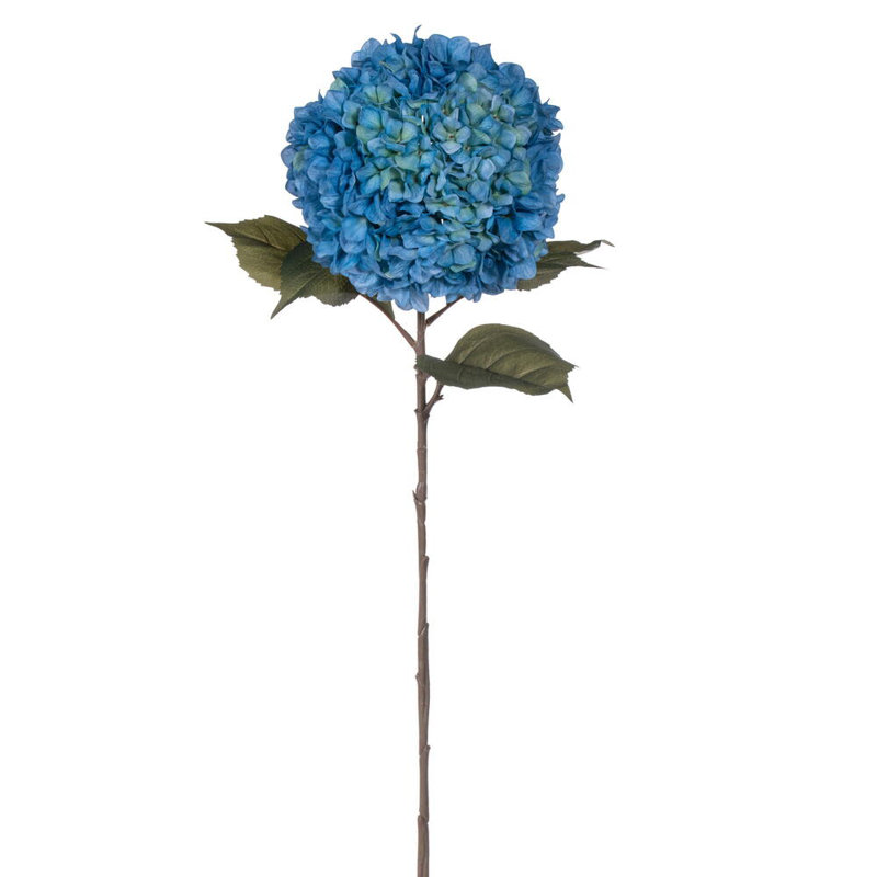 42" Hydrangea Stem, 42" H x 9.5" W x 15.5" D, Blue