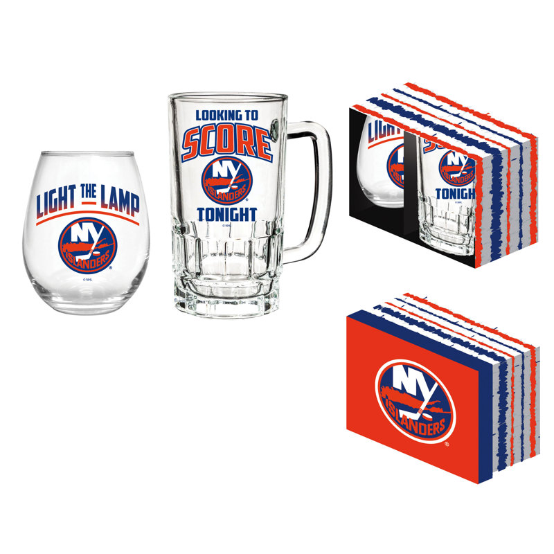 Ensemble-cadeau NHL Team Pint Glass and Wine, Islanders de New York