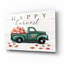 Art mural en verre épique «Happy Harvest Truck» par Elizabeth Tyndall, 16 po x 12 po