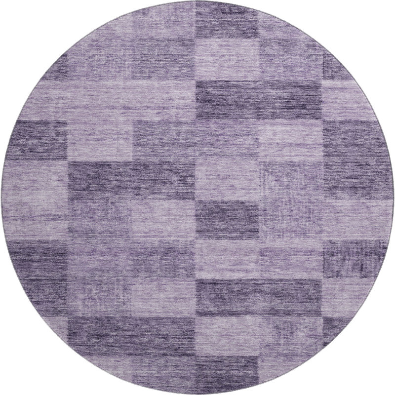 Premium Machine Washable Alves AMF1139 Geometric Rug, Round 8'