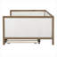 Lit plateforme avec lit gigogne double en lin avec couchette, structure en bois massif pour les chambres d'amis et les petits espaces
