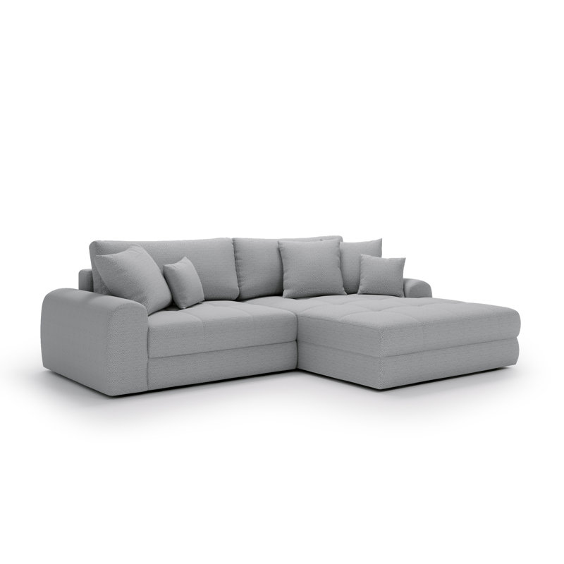 2 Seater Corner Sofa , Left Hand Facing, Light Grey