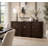 Dows 71" Sideboard — Reeded Espresso · Serpentine Cabinet  · Hidden Silverware Drawer