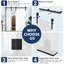183cm Heavy Duty Bi-Folding Barn Door Hardware Kit | Smooth Quiet Rollers, 360° Brackets, 400lb Steel Rail for 4 Closet Doors