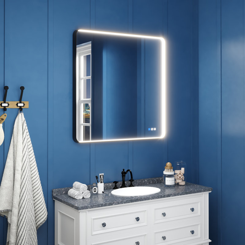 Miroir de salle de bain mural, Carrée, 36 po x 36 po