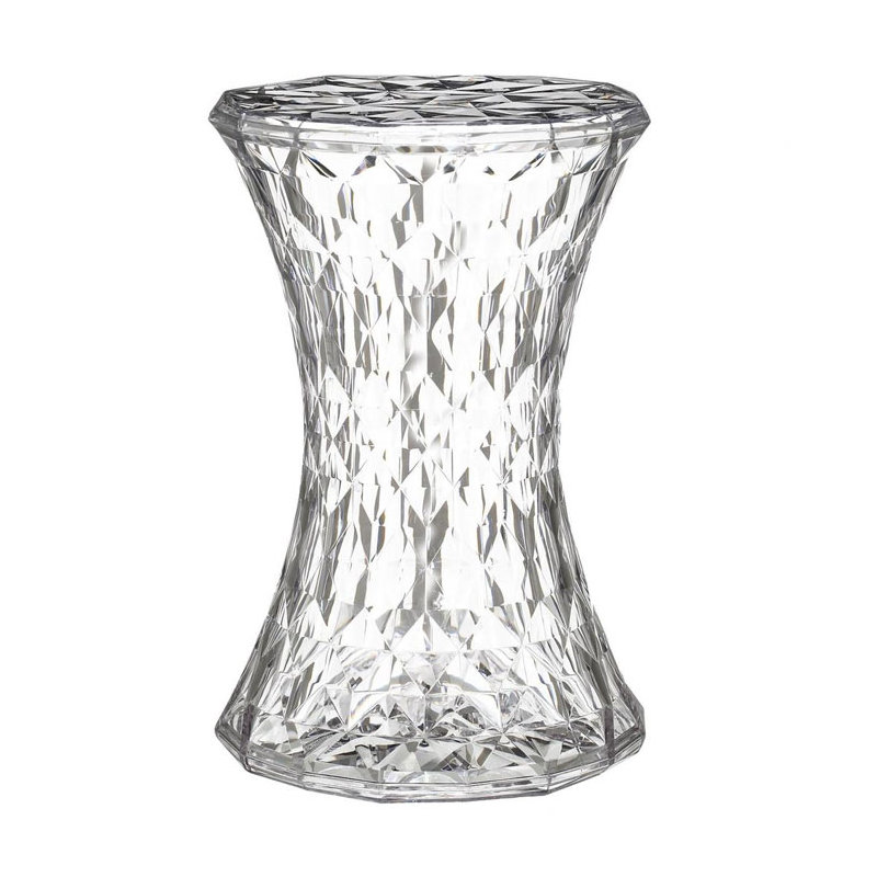 Stone Accent Stool, Crystal Clear