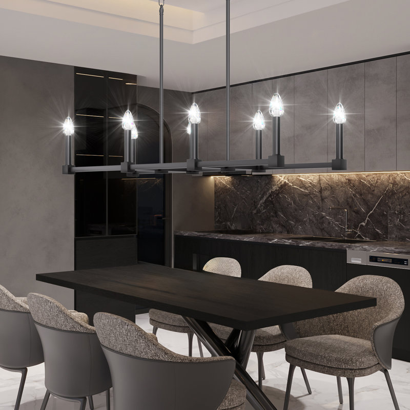 Lustre carré noir