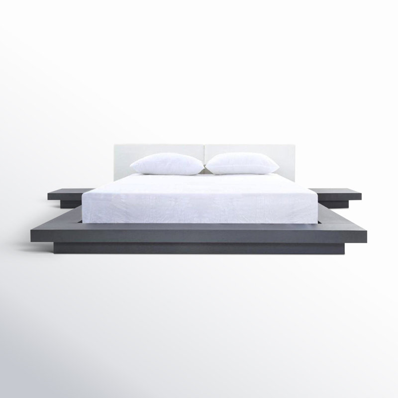 Vegan Leather Platform Bed, King
