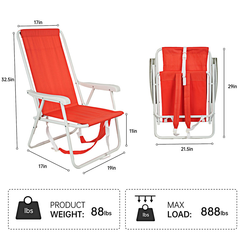 Ensemble de chaises de plage à dos de 1