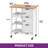  Rolling Kitchen Storage Cart With Shelves And Drawers