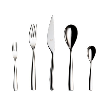 Ensemble de couverts Arte avec fourchettes à gâteaux - 30 pièces - Acier inoxydable