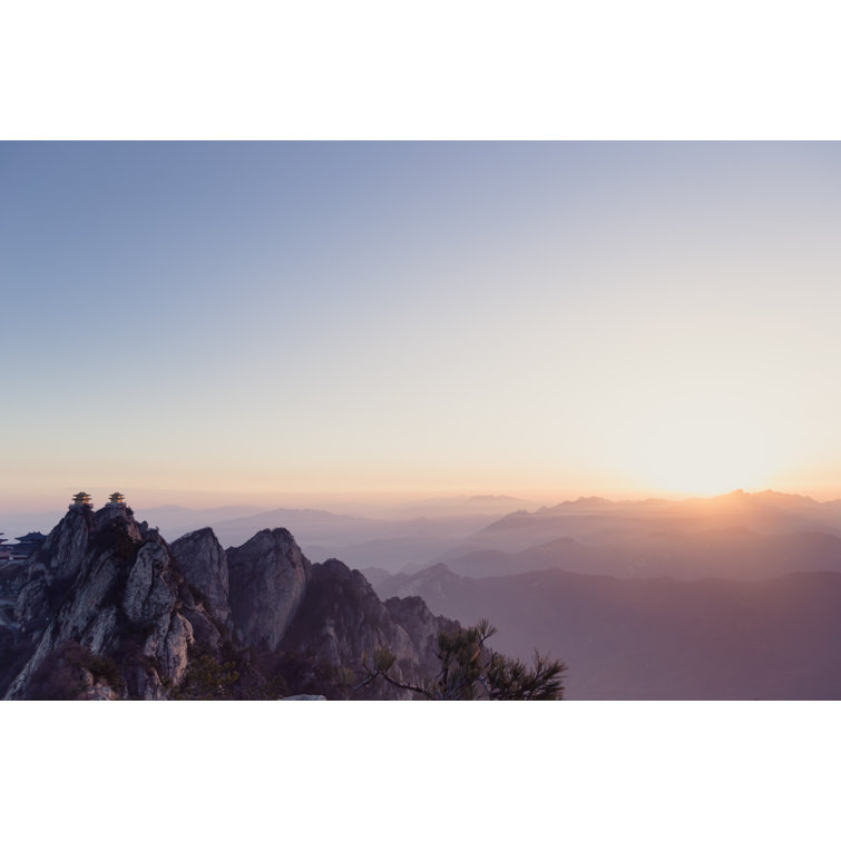 Mountain Temples by Somethingway - Wrapped Canvas Print