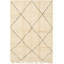 Tapis en laine beige noué la 6 pi 7 po x 9 pi 8 po one-of-kind Stehouse