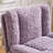 Swivel Adjustable Office Chair With Metal Base, Artificial Rabbit Hair Home Office Chair, Plush Vanity Chair-408035534