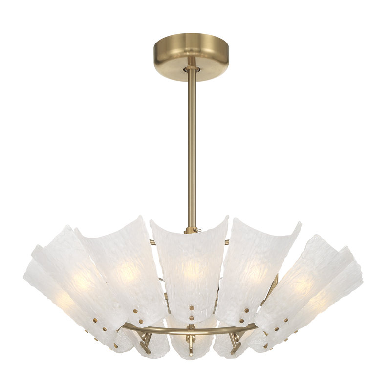 Ventilateur 12 lumières D'Lier en laiton noble