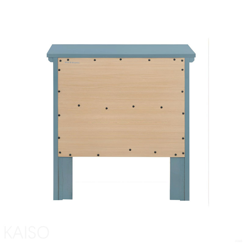 Teal Elegance Nightstand with Drawers