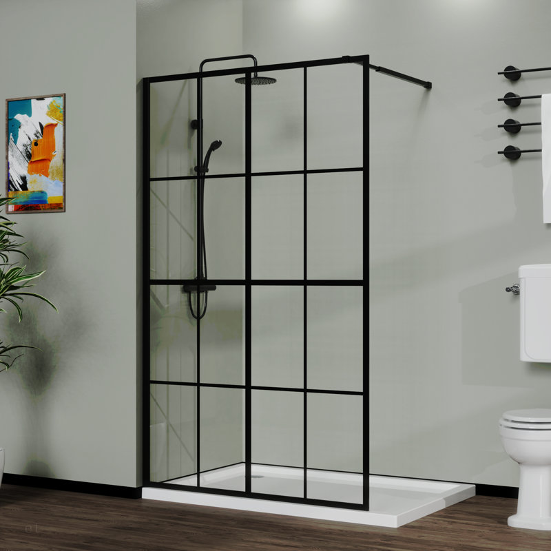 Goodyo 46" X 72" Shower Screen Walk-In Wet-Room Black
