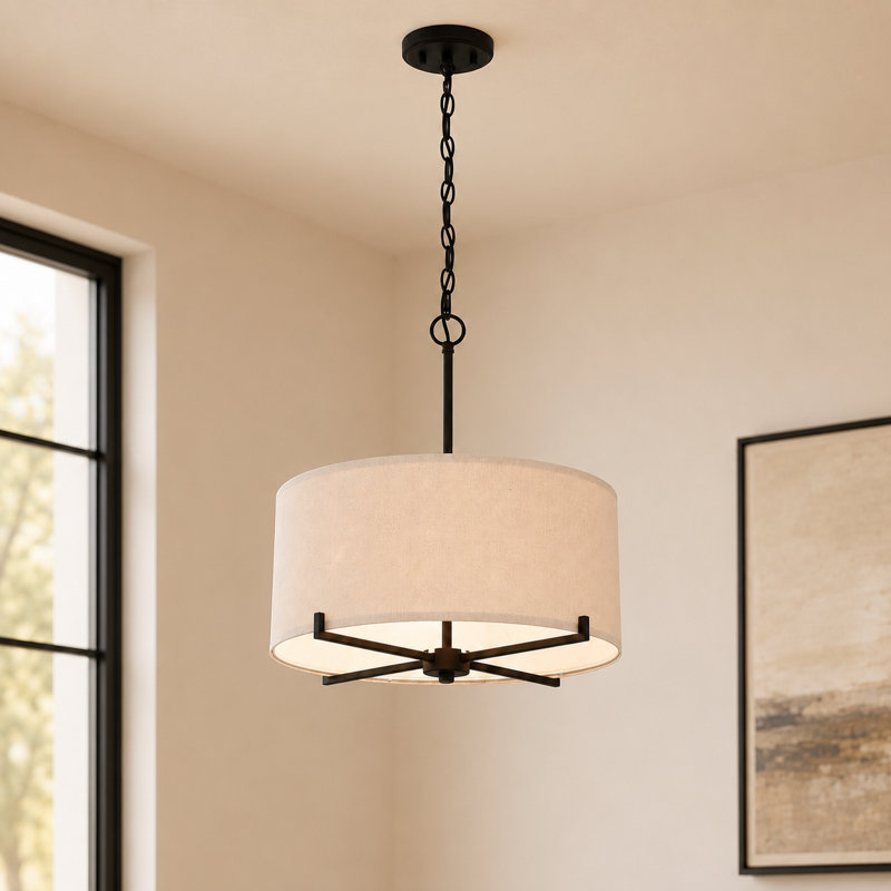 4 - Light Drum Chandelier