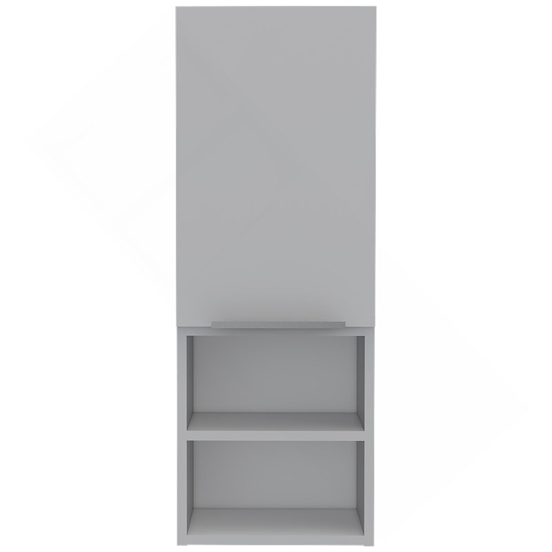 Mila Bathroom Cabinet, Two Internal Shelves, Two External Shelves, Single Door, White