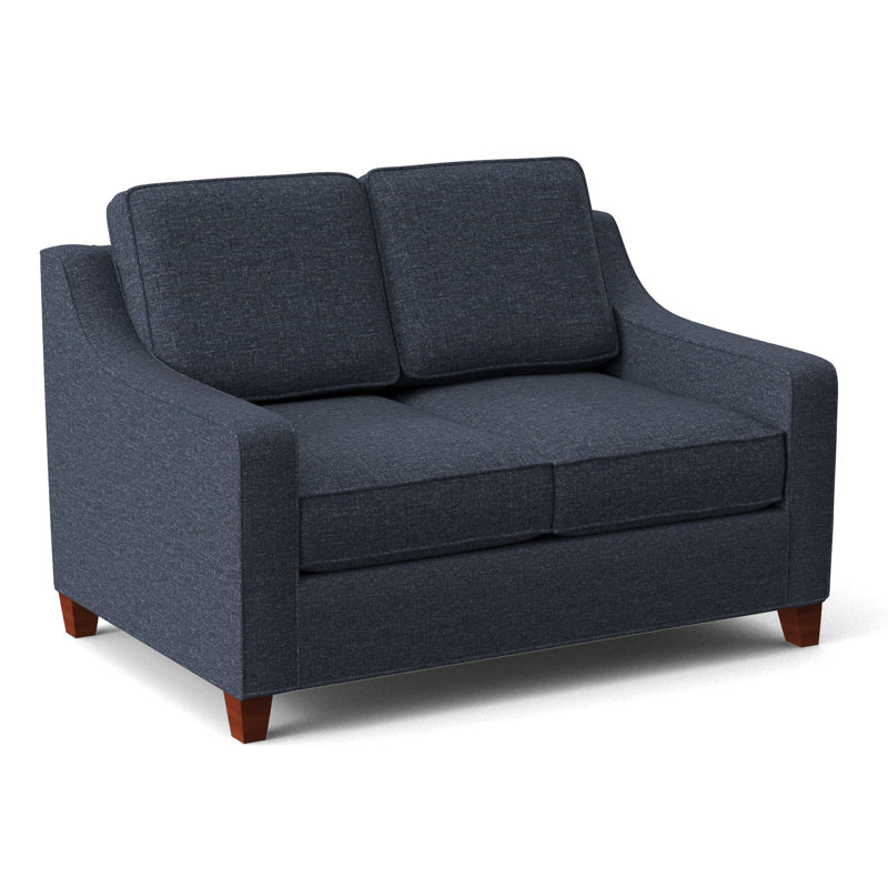 Clark 54" Square Arm Sofa Bed, BM Cherry, Connelly Blue Jay