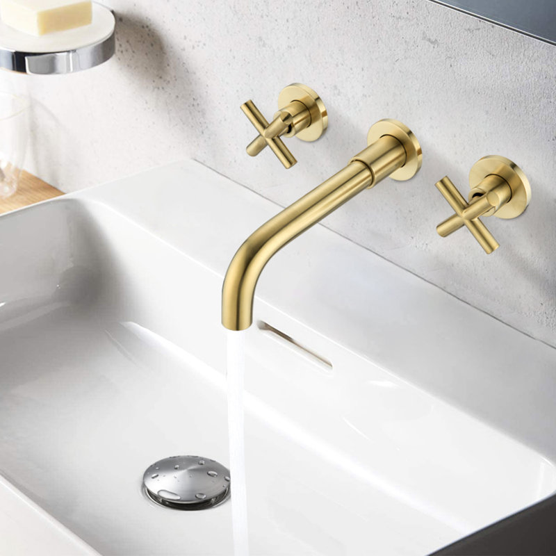 Bathroom Tub Sink Wall Mount Faucet - Construction, Splash Aerator, Pop-Up Drain Facility Mounted Build, Function, Cover