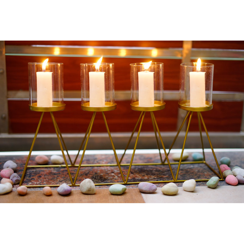 Candélabre de table en laiton 10,6 po